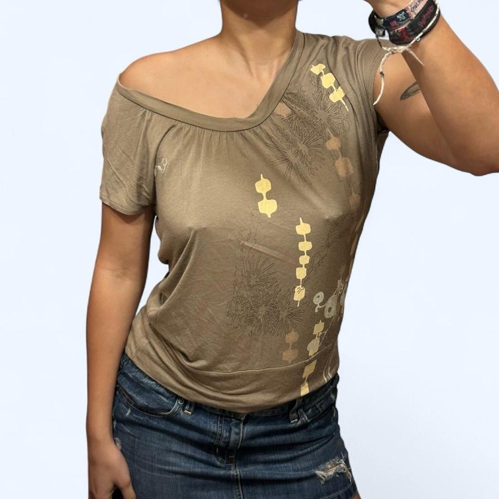 Y2K Fairy Brown Floral Top by Element!